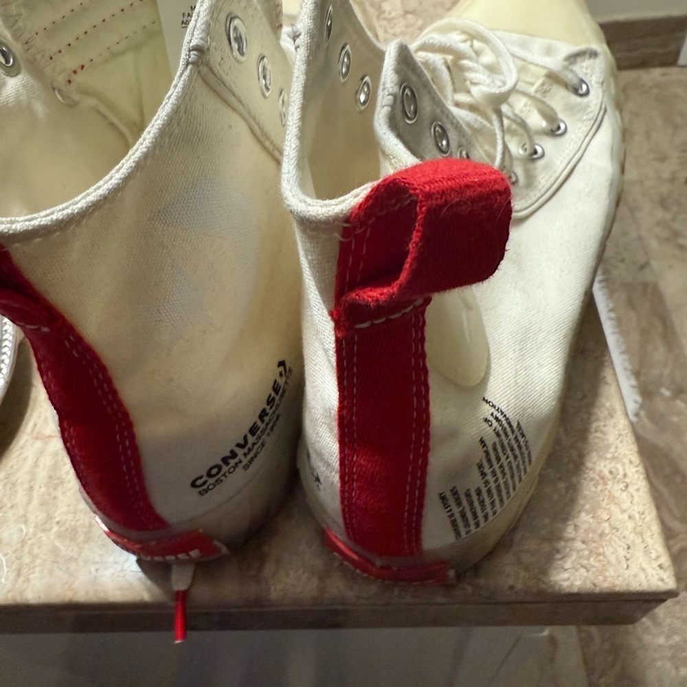Very cool and comfortable beige comfortable high tops only worn twice